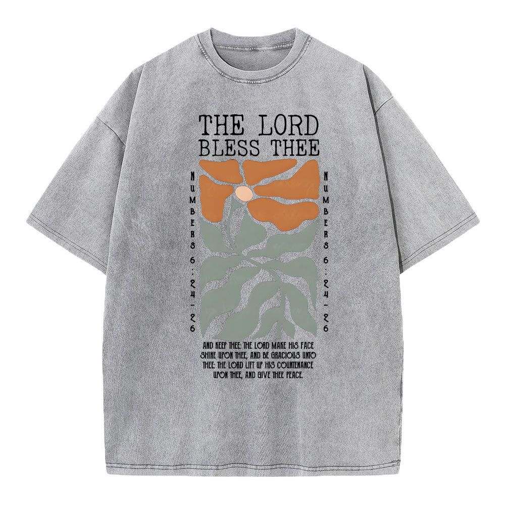 The Lord Bless Thee Christian Washed T-Shirt