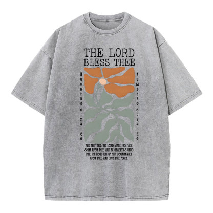 The Lord Bless Thee Christian Washed T-Shirt