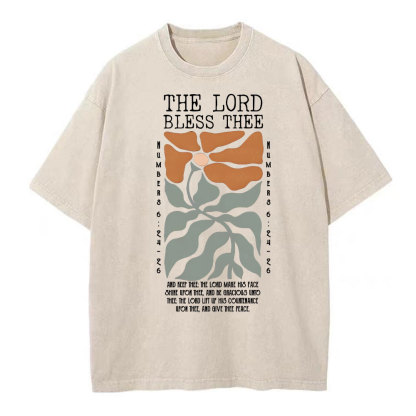 The Lord Bless Thee Christian Washed T-Shirt