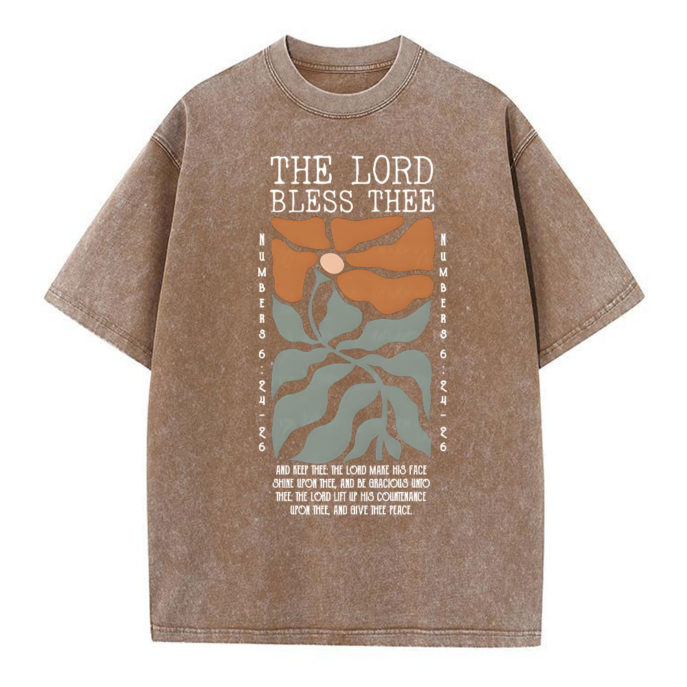 The Lord Bless Thee Christian Washed T-Shirt