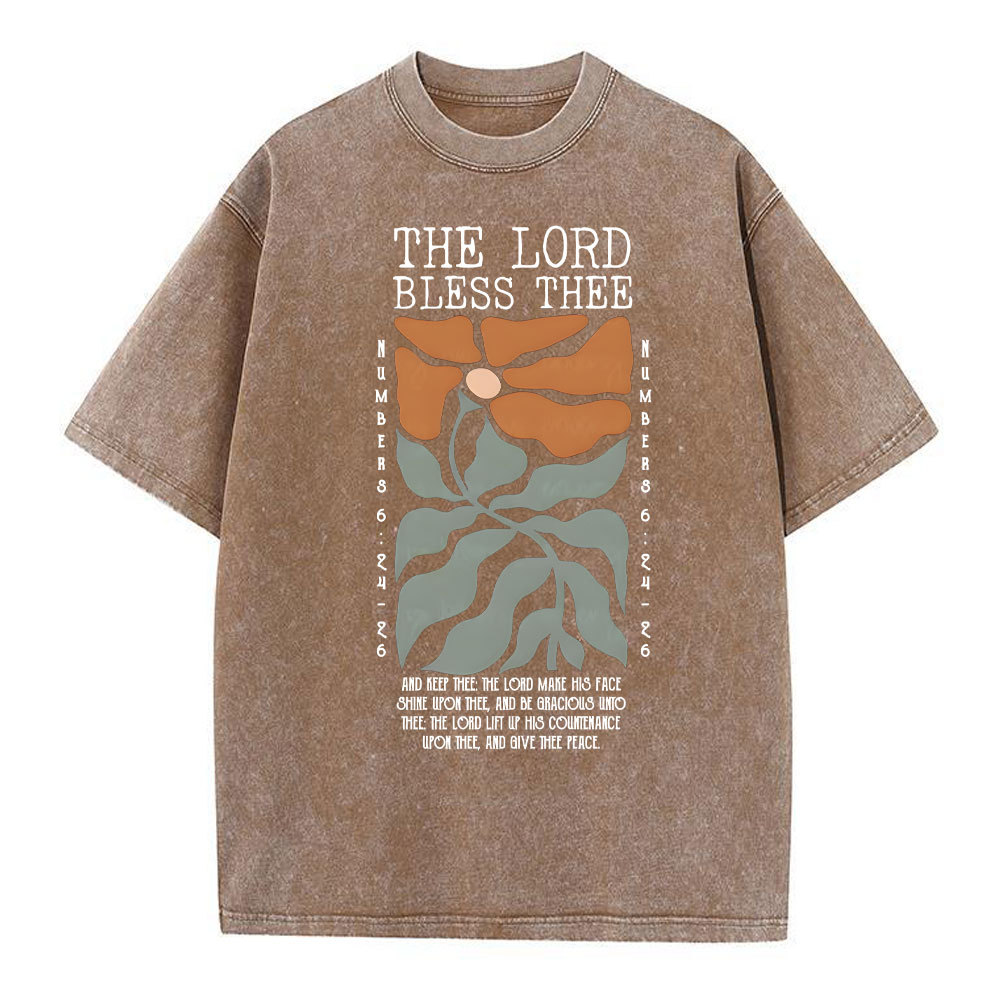 The Lord Bless Thee Christian Washed T-Shirt