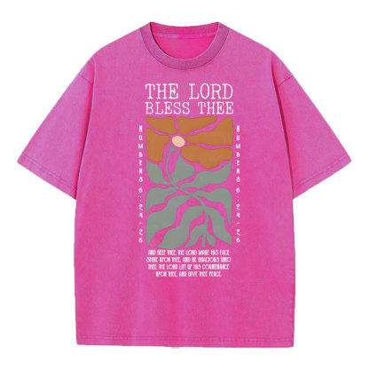 The Lord Bless Thee Christian Washed T-Shirt