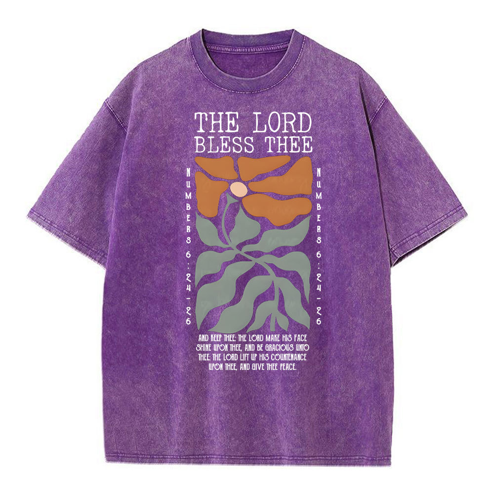 The Lord Bless Thee Christian Washed T-Shirt