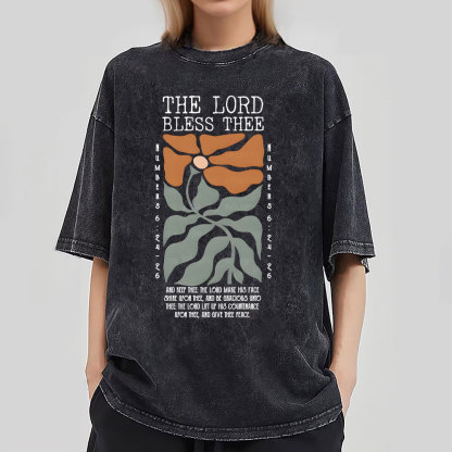 The Lord Bless Thee Christian Washed T-Shirt