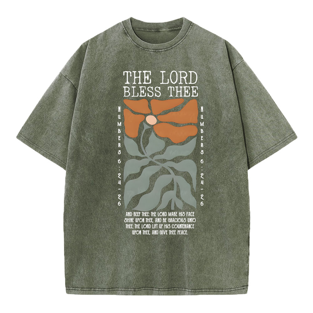The Lord Bless Thee Christian Washed T-Shirt