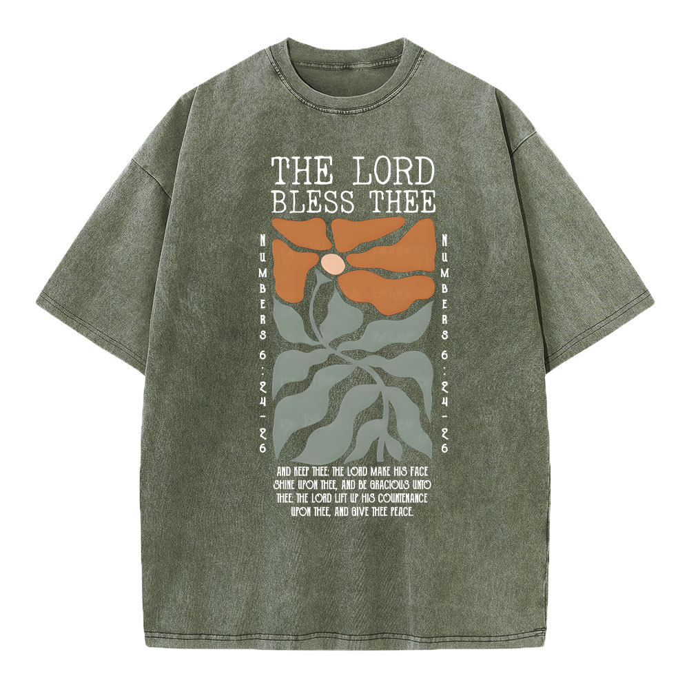 The Lord Bless Thee Christian Washed T-Shirt