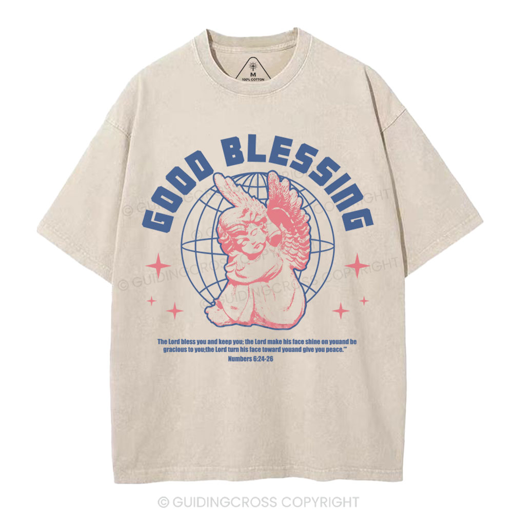 The Lord Bless You Christian Washed T-Shirt