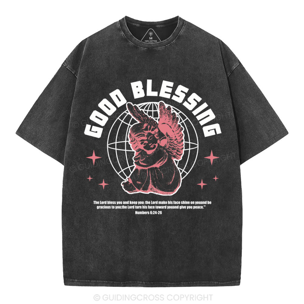 The Lord Bless You Christian Washed T-Shirt