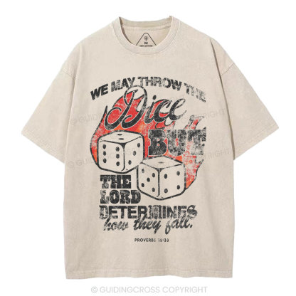 The Lord Determines How They Fall Christian Washed T-Shirt