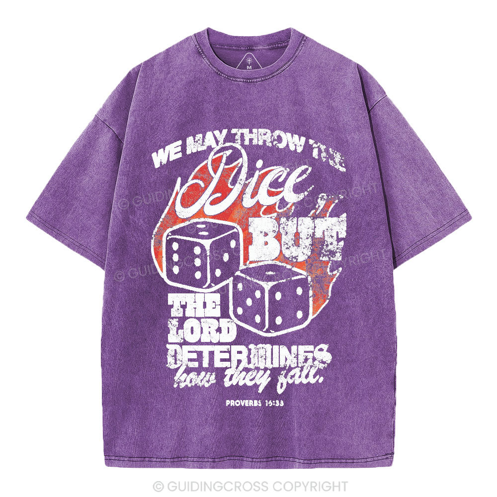 The Lord Determines How They Fall Christian Washed T-Shirt