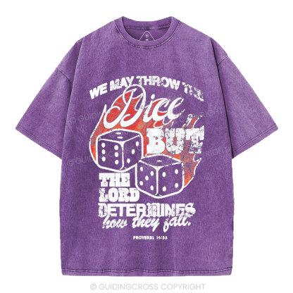 The Lord Determines How They Fall Christian Washed T-Shirt