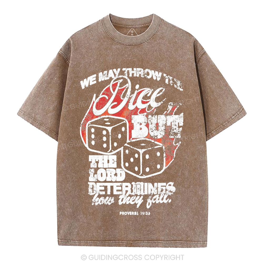 The Lord Determines How They Fall Christian Washed T-Shirt