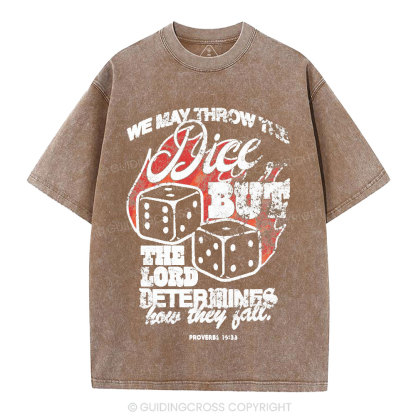 The Lord Determines How They Fall Christian Washed T-Shirt