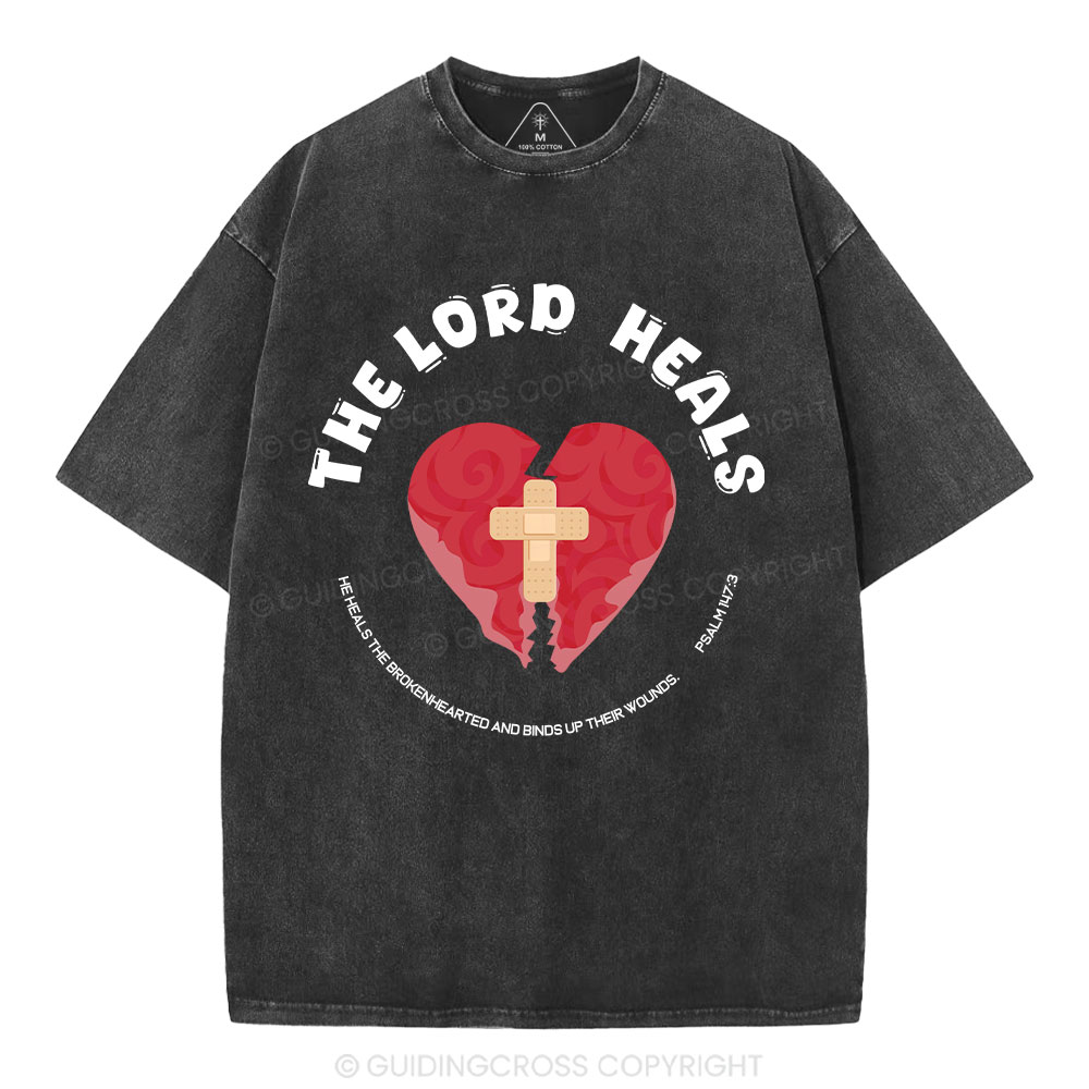 The Lord Heals Christian Washed T-Shirt