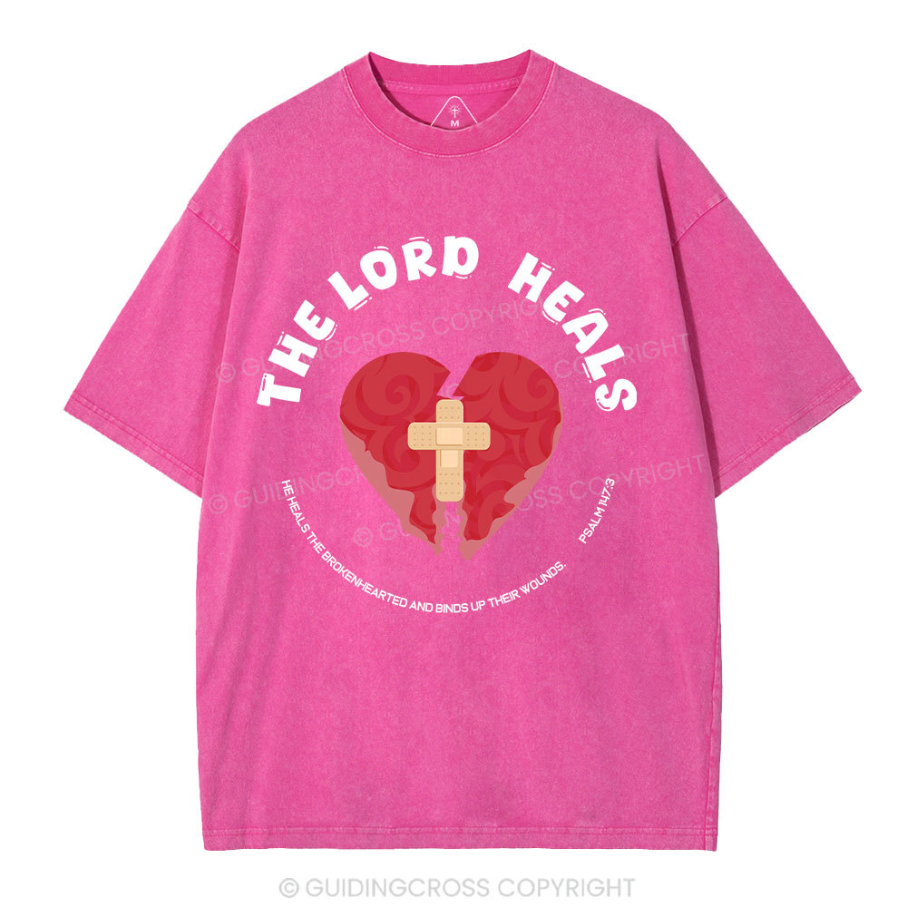 The Lord Heals Christian Washed T-Shirt