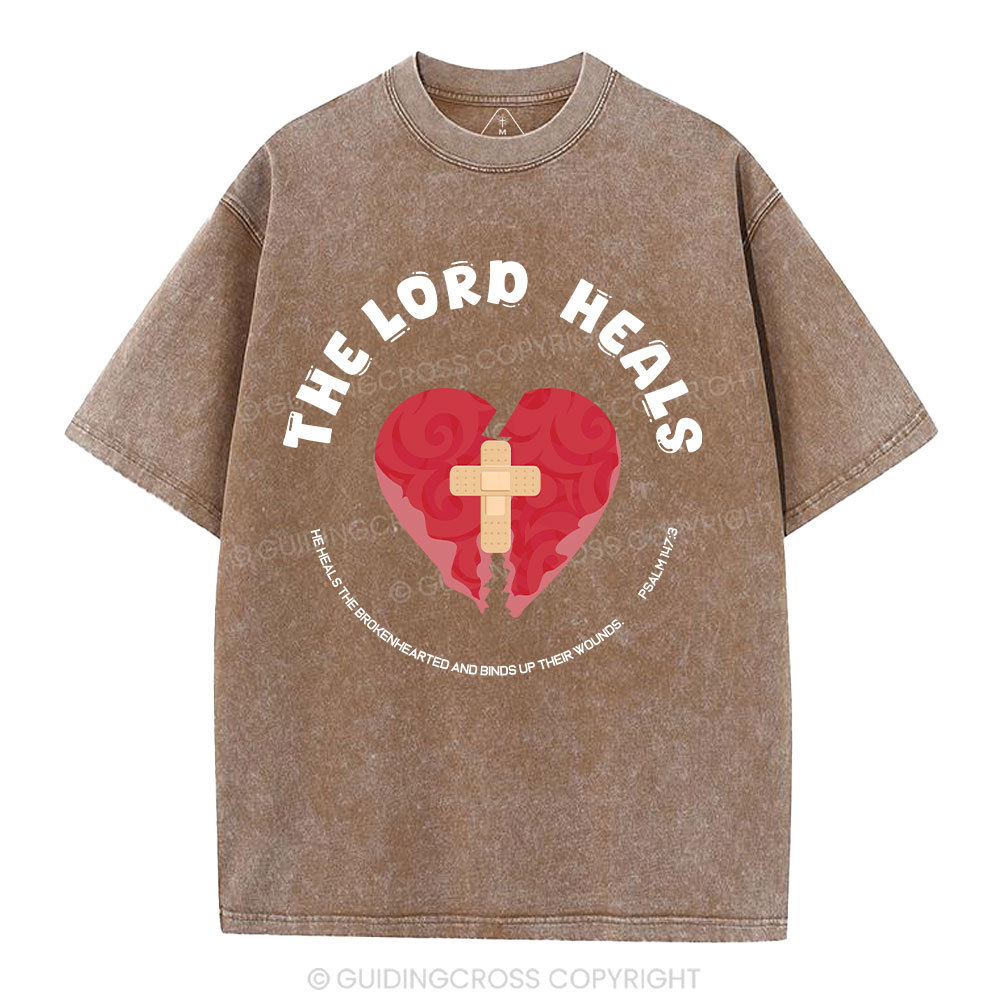 The Lord Heals Christian Washed T-Shirt
