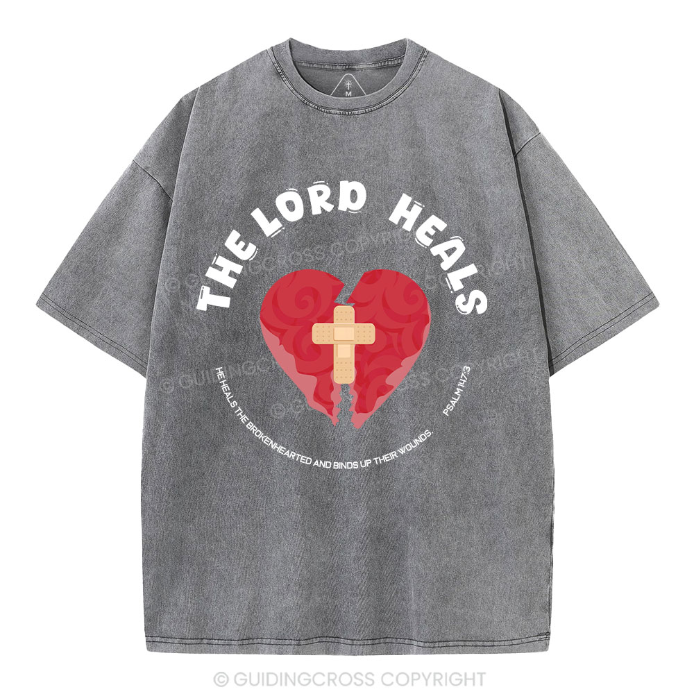 The Lord Heals Christian Washed T-Shirt