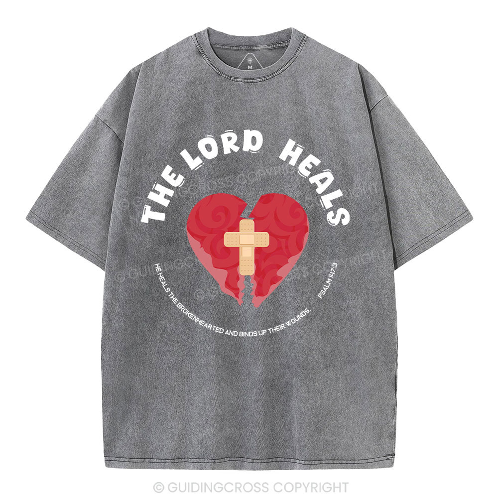 The Lord Heals Christian Washed T-Shirt