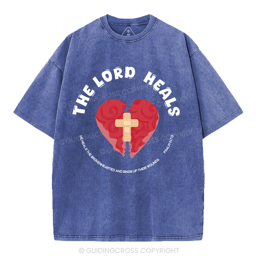 The Lord Heals Christian Washed T-Shirt