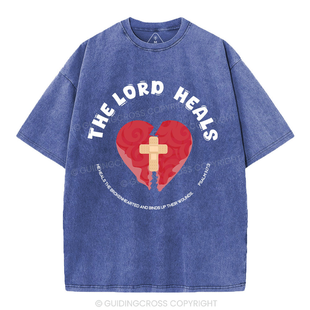 The Lord Heals Christian Washed T-Shirt