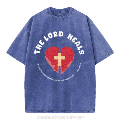 The Lord Heals Christian Washed T-Shirt