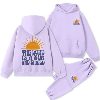 The Lord Is A Sun And Sheld Christian  Premium Fleece Hoodie Set