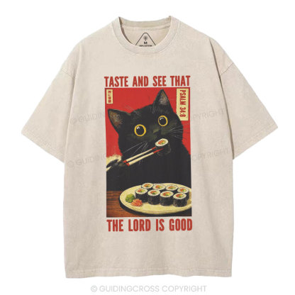 The Lord Is Good Christian Washed T-Shirt