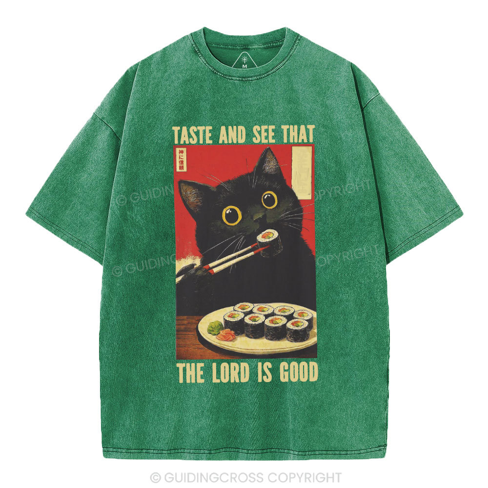 The Lord Is Good Christian Washed T-Shirt