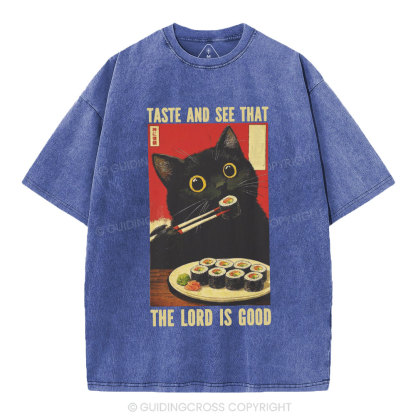 The Lord Is Good Christian Washed T-Shirt