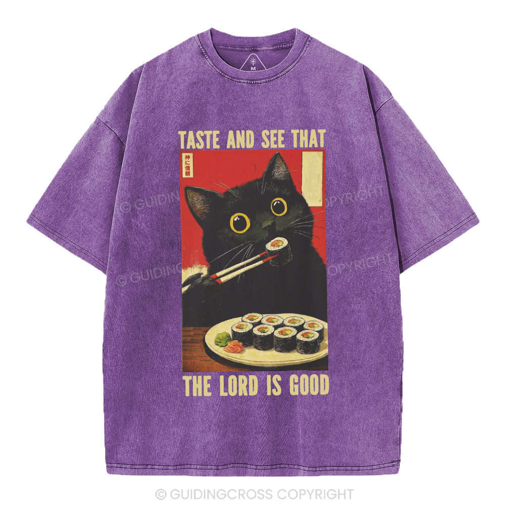 The Lord Is Good Christian Washed T-Shirt