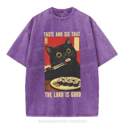 The Lord Is Good Christian Washed T-Shirt
