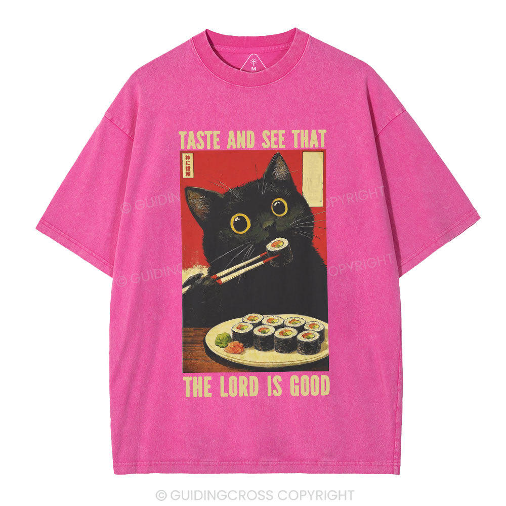 The Lord Is Good Christian Washed T-Shirt