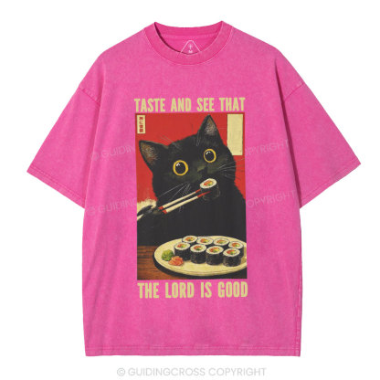 The Lord Is Good Christian Washed T-Shirt
