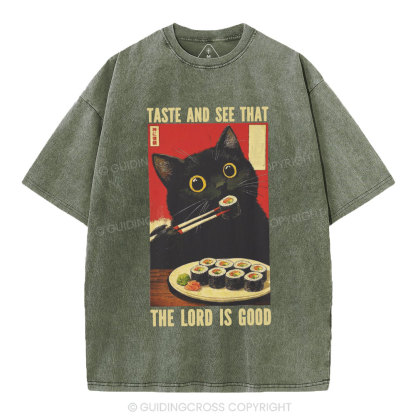 The Lord Is Good Christian Washed T-Shirt