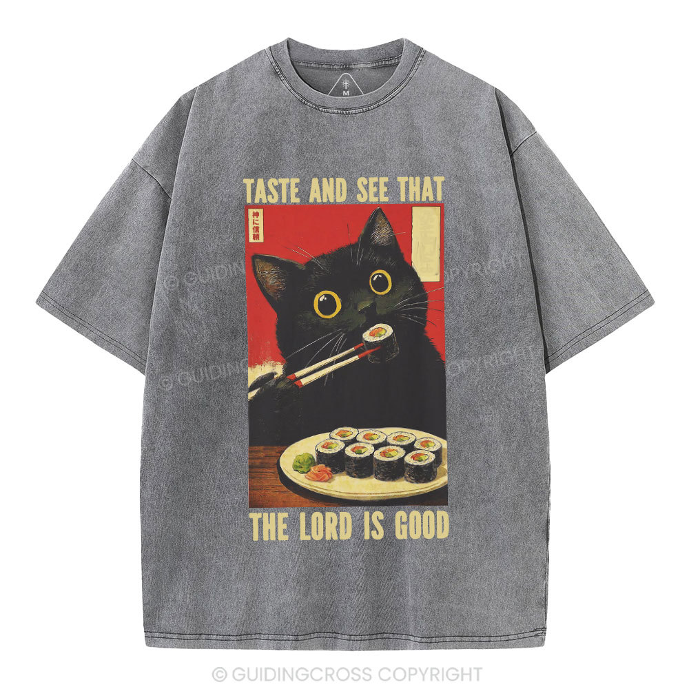 The Lord Is Good Christian Washed T-Shirt
