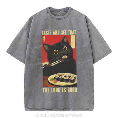The Lord Is Good Christian Washed T-Shirt