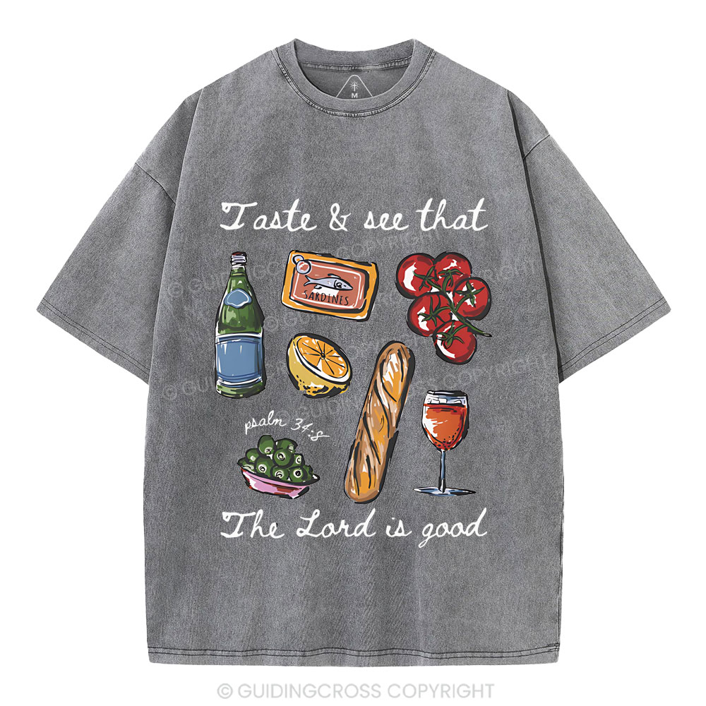 The Lord Is Good Christian Washed T-Shirt