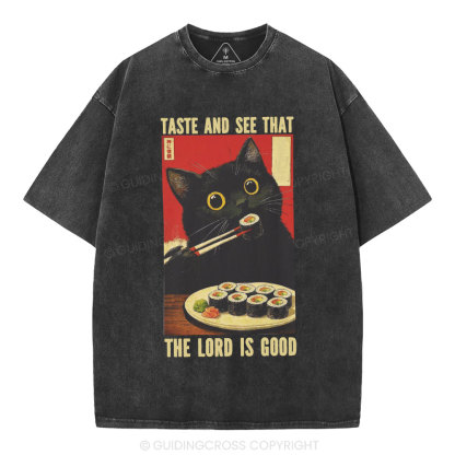 The Lord Is Good Christian Washed T-Shirt