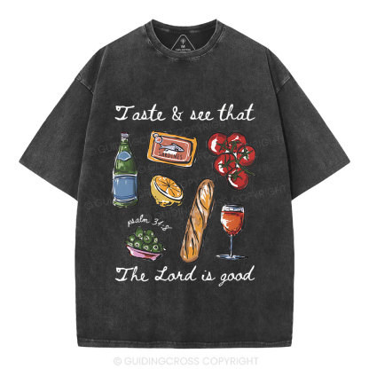 The Lord Is Good Christian Washed T-Shirt