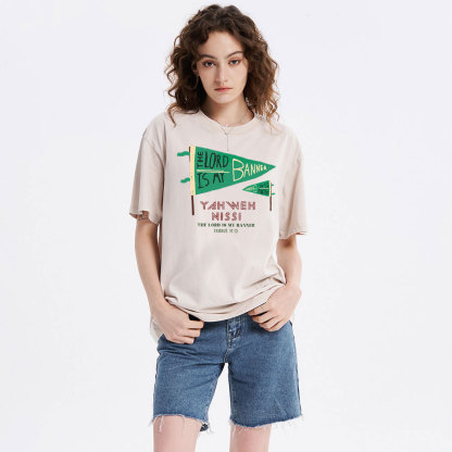 The Lord Is My Banner Christian Washed T-Shirt