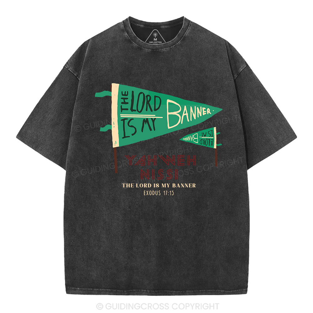 The Lord Is My Banner Christian Washed T-Shirt