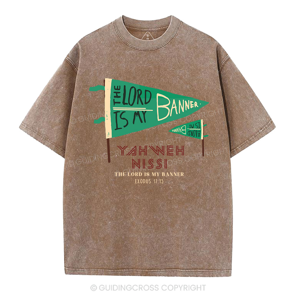 The Lord Is My Banner Christian Washed T-Shirt