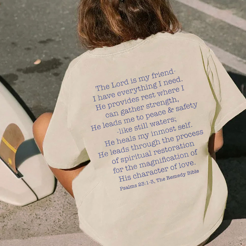 The Lord Is My Friend Christian Washed T-Shirt