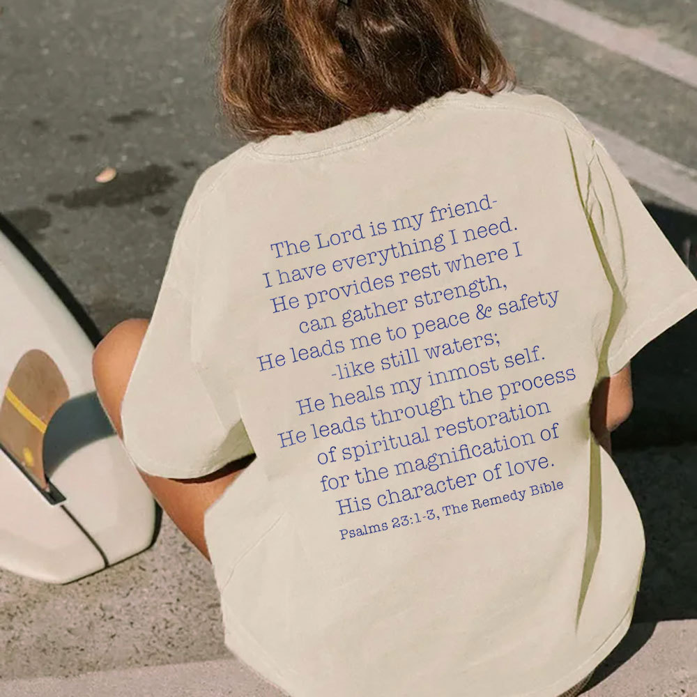 The Lord Is My Friend Christian Washed T-Shirt