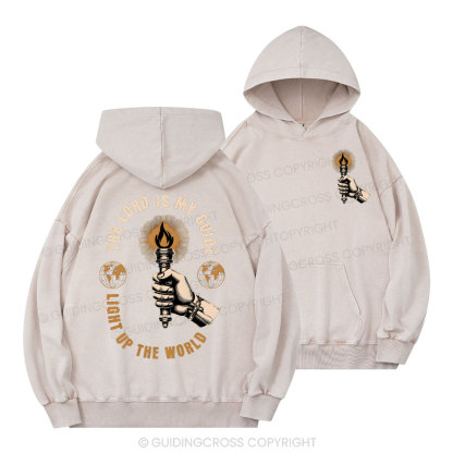 The Lord Is My Guide Christian Washed Hoodie