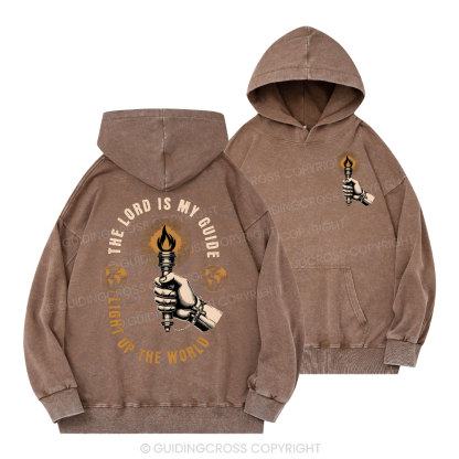 The Lord Is My Guide Christian Washed Hoodie