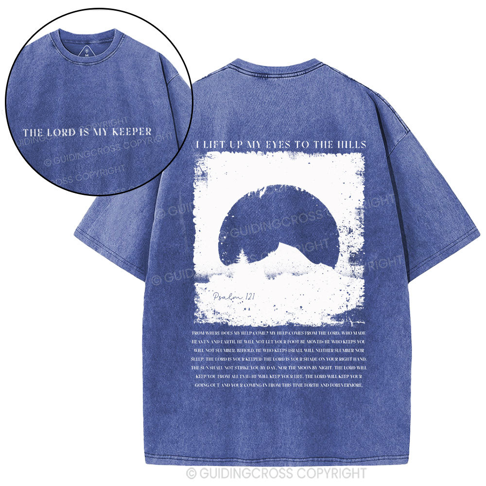 The Lord Is My Keeper Christian Washed T-Shirt