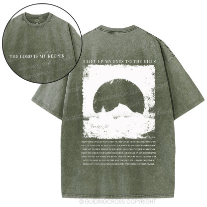 The Lord Is My Keeper Christian Washed T-Shirt