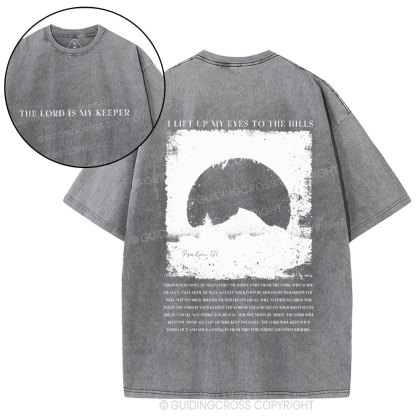 The Lord Is My Keeper Christian Washed T-Shirt
