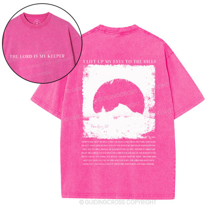 The Lord Is My Keeper Christian Washed T-Shirt